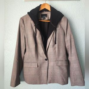 Cynthia Rowley Black and grey Blazer with Structured Shape hoddie jacket